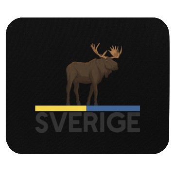 Discover Sweden Flag Sverige Moose Mouse Pads