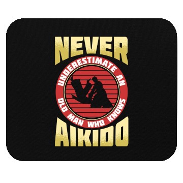 Discover Aikido Old Man Japan Taekwondo Karate Martial Arts Mouse Pads