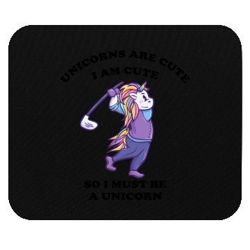 Discover Unicorn on the golf course Mouse Pads