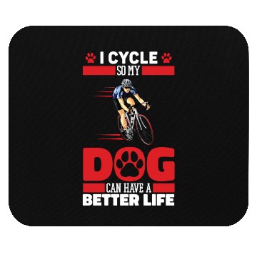 Discover Cycling Cyclist Dog Mouse Pads