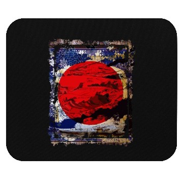 Discover Japan Flag Red Circle Blue Mountain Collage Art 74 Mouse Pads