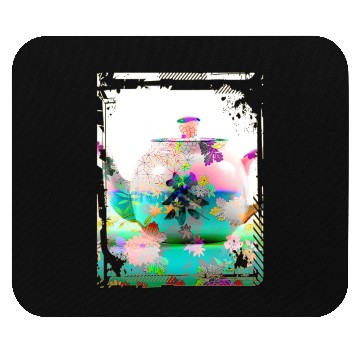 Discover Japan Tea Pot Floral Pattern Chrysanthemum Cherry Mouse Pads