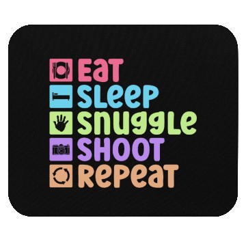 Discover Eat Sleep Snuggle Shoot Repeat - Newborn Mouse Pads