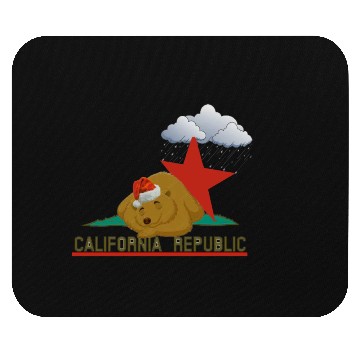 Discover California bear in winter Mouse Pads