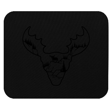 Discover moose head Mouse Pads