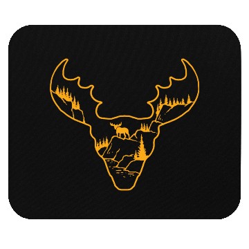 Discover moose head Mouse Pads
