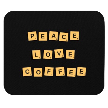 Discover Peace Love Coffee Mouse Pads