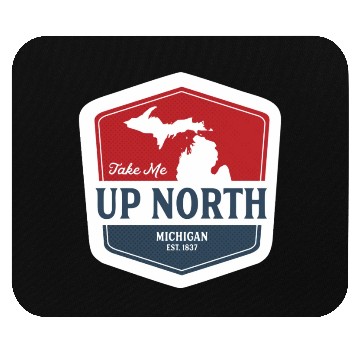 Discover Vintage Up North Michigan Mouse Pads