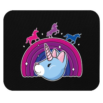 Discover Kawaii Bisexual Pride Unicorn Bi Rainbow Mouse Pads