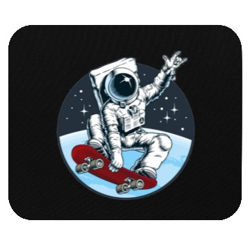 Discover Skateboarding Astronaut Mouse Pads