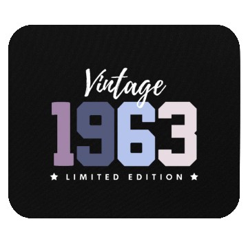 Discover 60 Years Vintage 1963 Retro 60th Birthday Mouse Pads