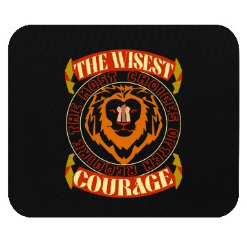 Discover wisdom lion typography Mouse Pads design