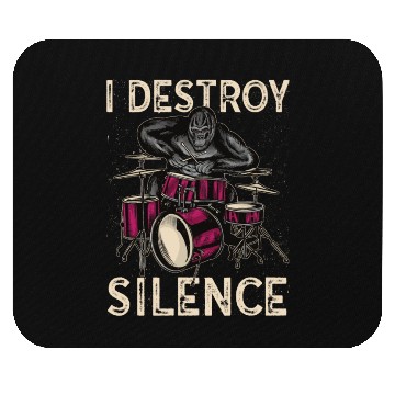 Discover I Destroy Silence Drummer Band Music Beat Drum Mouse Pads