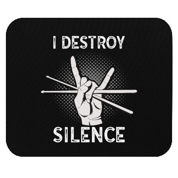 Discover I Destroy Silence Drummer Band Music Beat Drum Mouse Pads