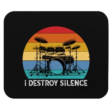 Discover I Destroy Silence Drummer Band Music Beat Drum Mouse Pads