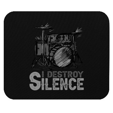 Discover I Destroy Silence Drummer Band Music Beat Drum Mouse Pads