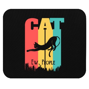 Discover Vintage Ew People Cute Cat Lover Mouse Pads