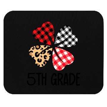 Discover valentines day leopard 5th grade teacher clover Mouse Pads