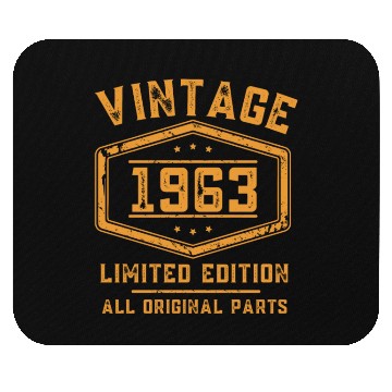Discover 60 Years Vintage 1963 Retro 60th Birthday Mouse Pads