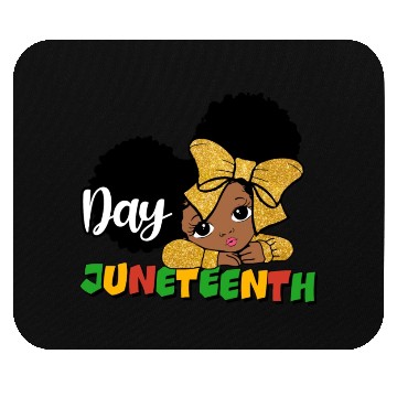 Discover Juneteenth Day Celebration Afro Girl Mouse Pads