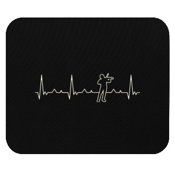 Discover Violin Player Man. Heart. Love. EKG. Pulse. Beat. Mouse Pads