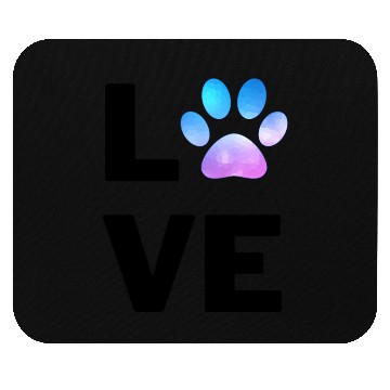 Discover Cute Paw Print Dog Love Mouse Pads