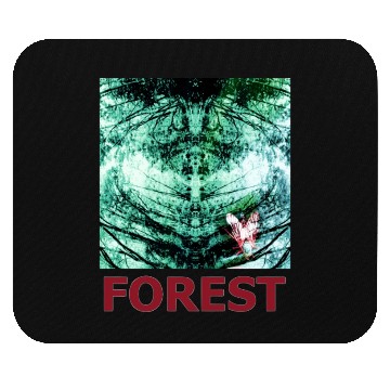 Discover Green forest mandala red Mouse Pads