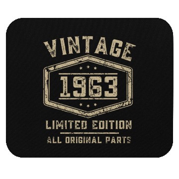Discover 60 Years Vintage 1963 Retro 60th Birthday Mouse Pads
