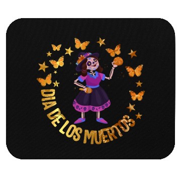 Discover Dia De Los Muertos Mouse Pads, Girl Sugar Skeleton