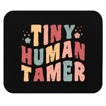 Discover tiny human tamer, Funny Retro Teacher Mouse Pads