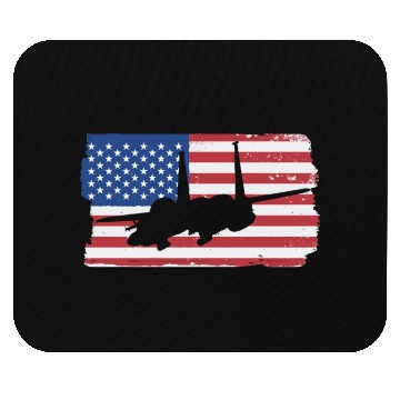 Discover F-15 Eagle Fighter Jet American Flag F15 Eagle Mouse Pads