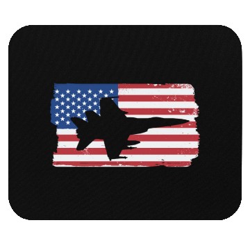 Discover F-18 Hornet Fighter Jet American Flag F18 Hornet Mouse Pads