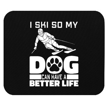 Discover Skiing Skier Dog Mouse Pads