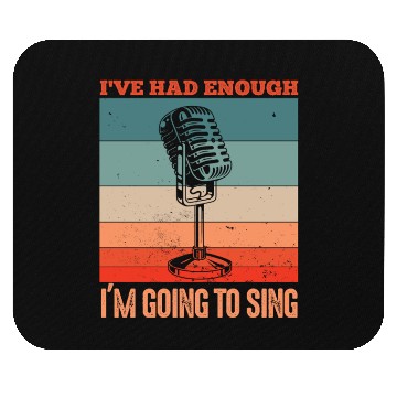 Discover Funny singer microphone saying motif Mouse Pads