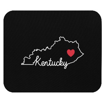 Discover Kentucky Card with Heart USA America Mouse Pads