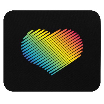 Discover Rainbow Heart (Love / Scribble / PNG) Mouse Pads