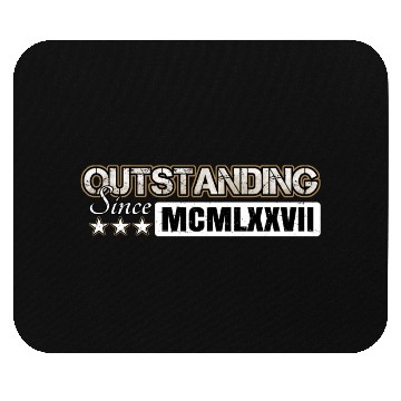 Discover Outstanding Since 1977 Roman Number MCMLXXVII Mouse Pads