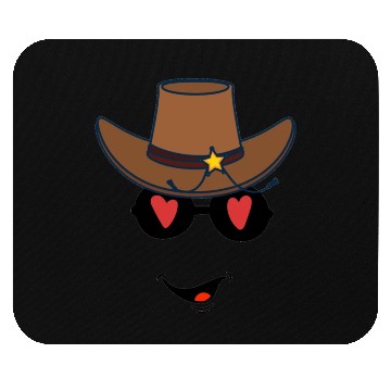 Discover FUNNY COWBOY FACE Mouse Pads