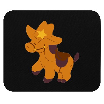 Discover cowboy horse Mouse Pads