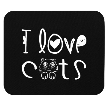 Discover I love cats Mouse Pads