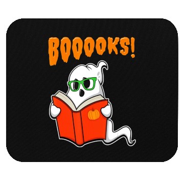 Discover Funny Teacher Halloween Ghost Books Reading Mouse Pads