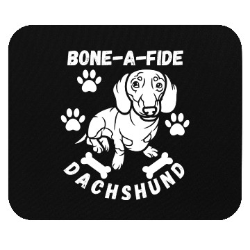 Discover Bone-A-Fide Dachshund With A Dog Bone Mouse Pads