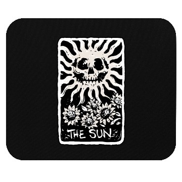 Discover The Sun Skeleton Skull Tarot Card Mouse Pads