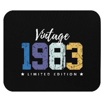 Discover 40 Years Vintage 1983 Retro 40th Birthday Mouse Pads