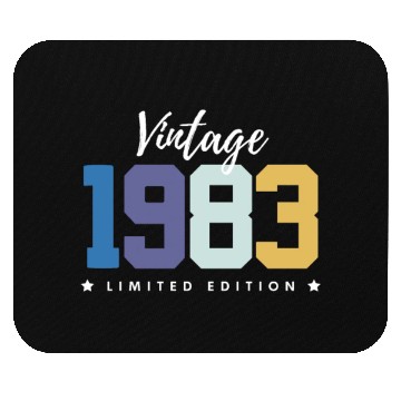 Discover 40 Years Vintage 1983 Retro 40th Birthday Mouse Pads