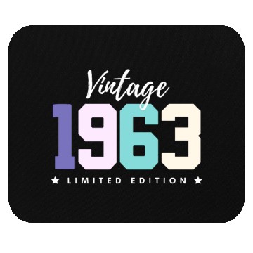 Discover 60 Years Vintage 1963 Retro 60th Birthday Mouse Pads