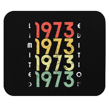 Discover 50 Years Vintage 1973 Retro 50th Birthday Mouse Pads