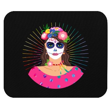 Discover Dia De Los Muertos Mouse Pads, Little Girl Sugar Skull