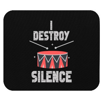 Discover I Destroy Silence Drummer Band Music Beat Drum Mouse Pads