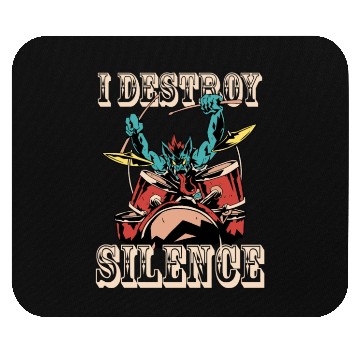 Discover I Destroy Silence Drummer Band Music Beat Drum Mouse Pads